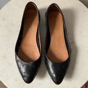 MADEWELL Leather Holepunch Skimmer Flats